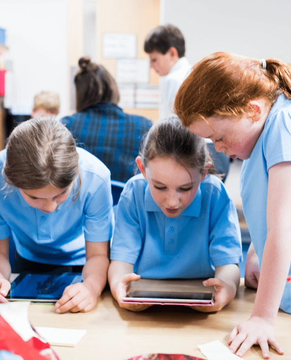 School children in a classroom